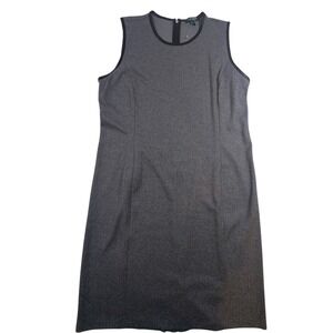 Lauren Ralph Lauren Herringbone Sleeveless Sheath Dress Faux Leather – XXL